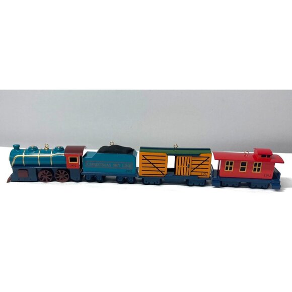 Hallmark Keepsake Ornament 1992 Christmas Sky Line Train Collection Locomotive & - Picture 1 of 9